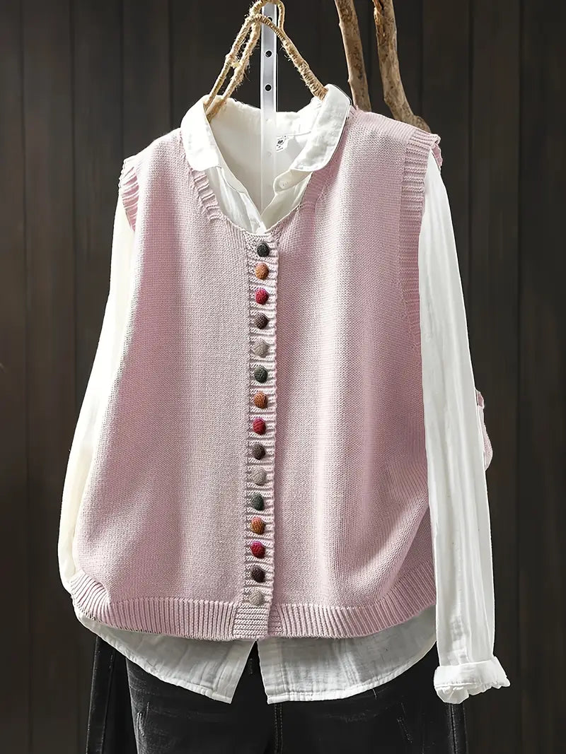 Isabelle™ | Sleeveless knitted vest