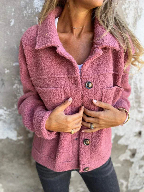 Eva™ | Cosy teddy jacket with elegant buttons