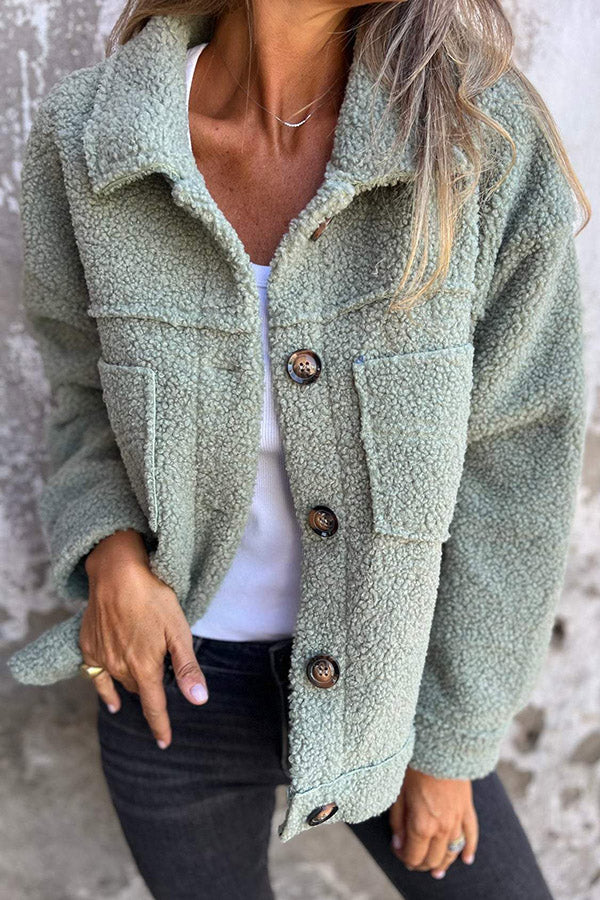Eva™ | Cosy teddy jacket with elegant buttons