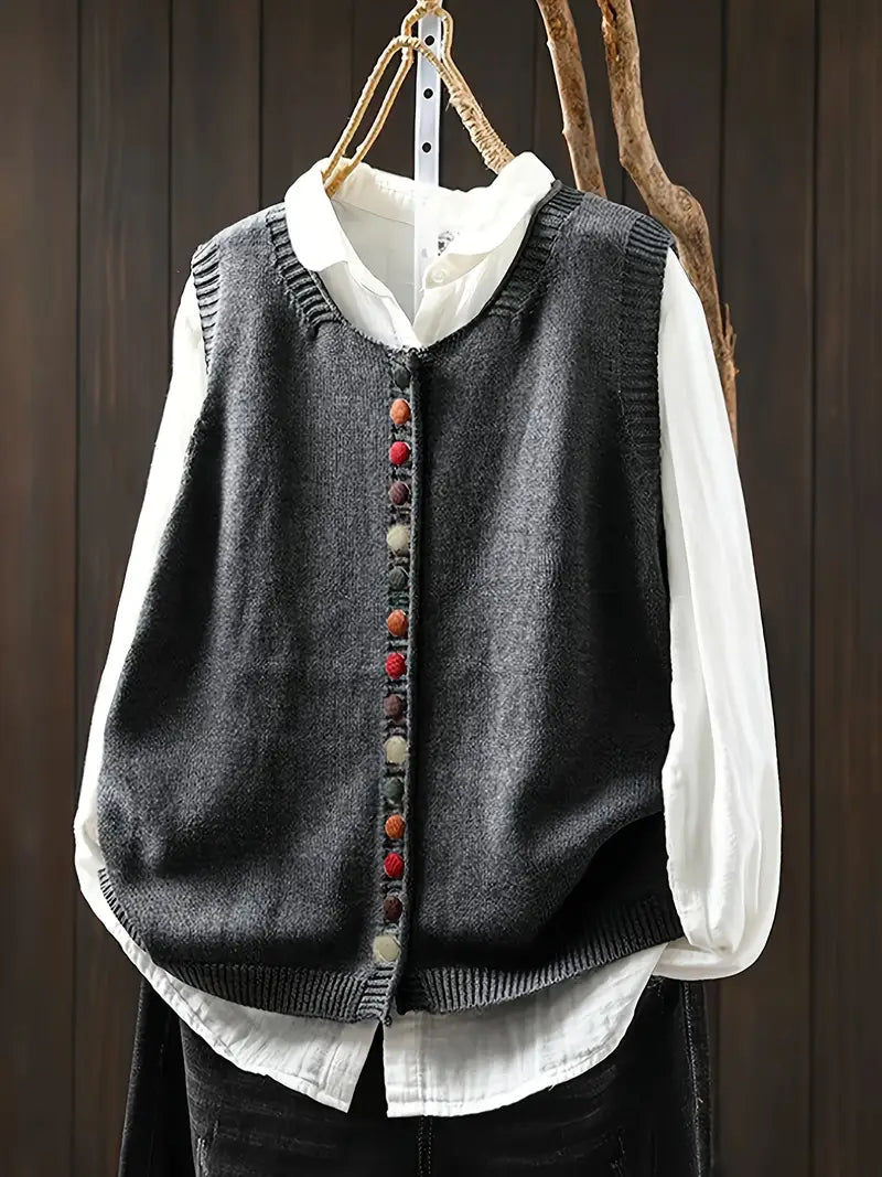 Isabelle™ | Sleeveless knitted vest