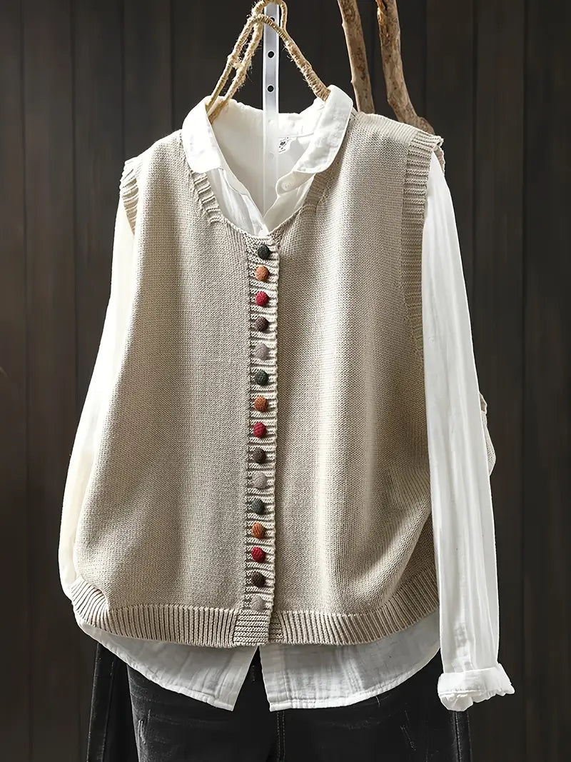 Isabelle™ | Sleeveless knitted vest