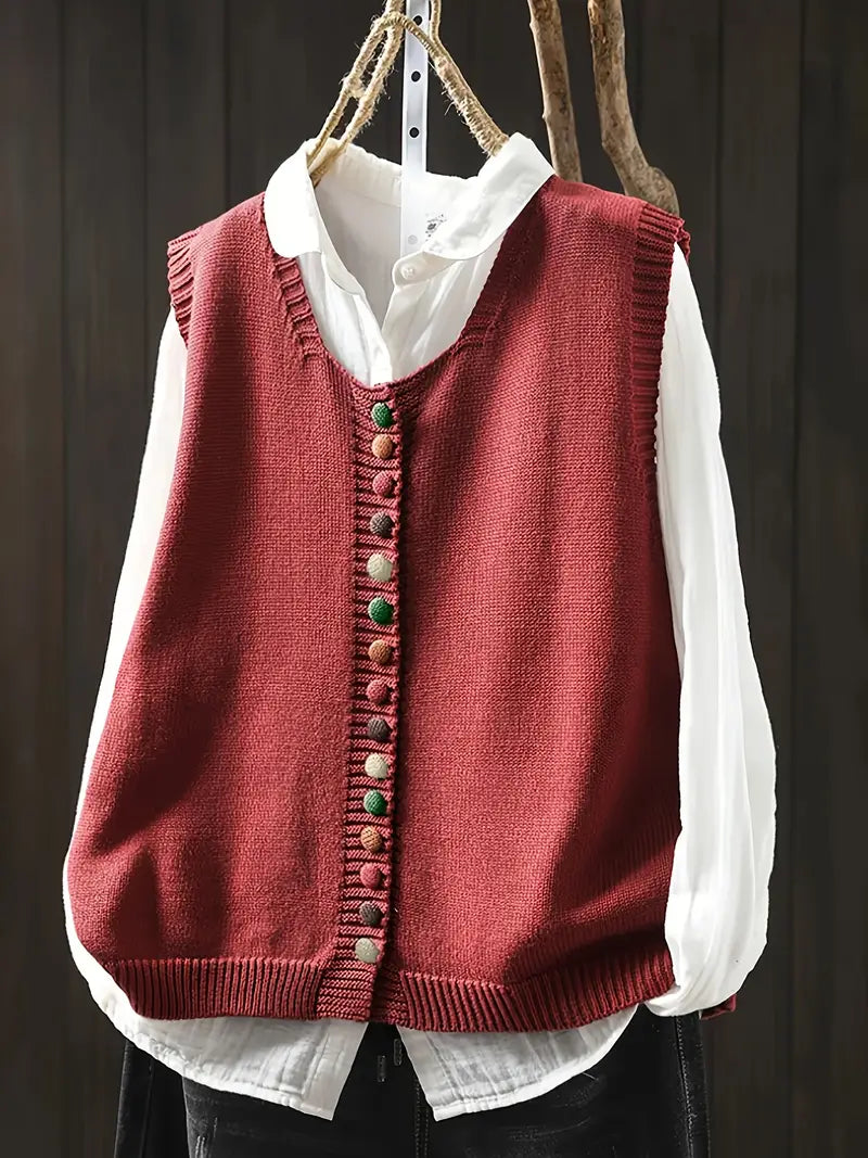 Isabelle™ | Sleeveless knitted vest