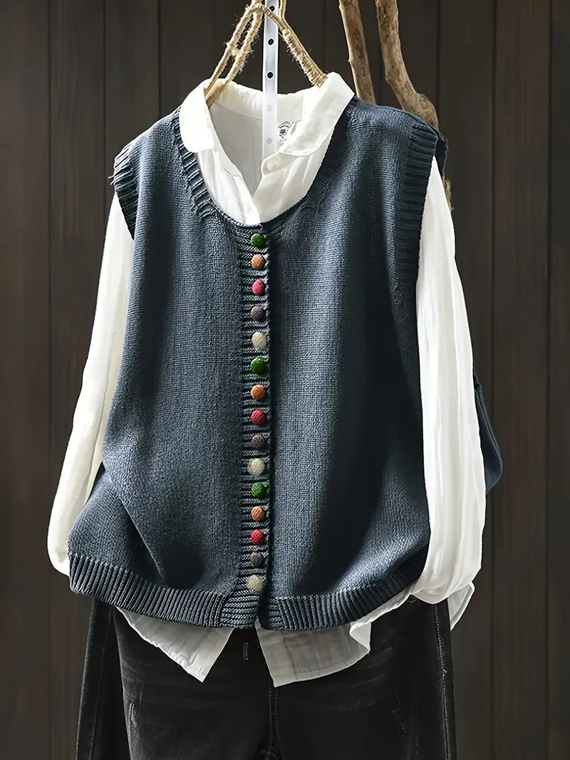 Isabelle™ | Sleeveless knitted vest
