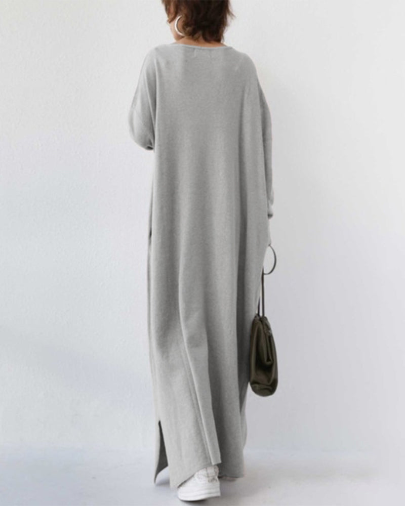 Ivy™ | Elegant winter maxi dress with long sleeves