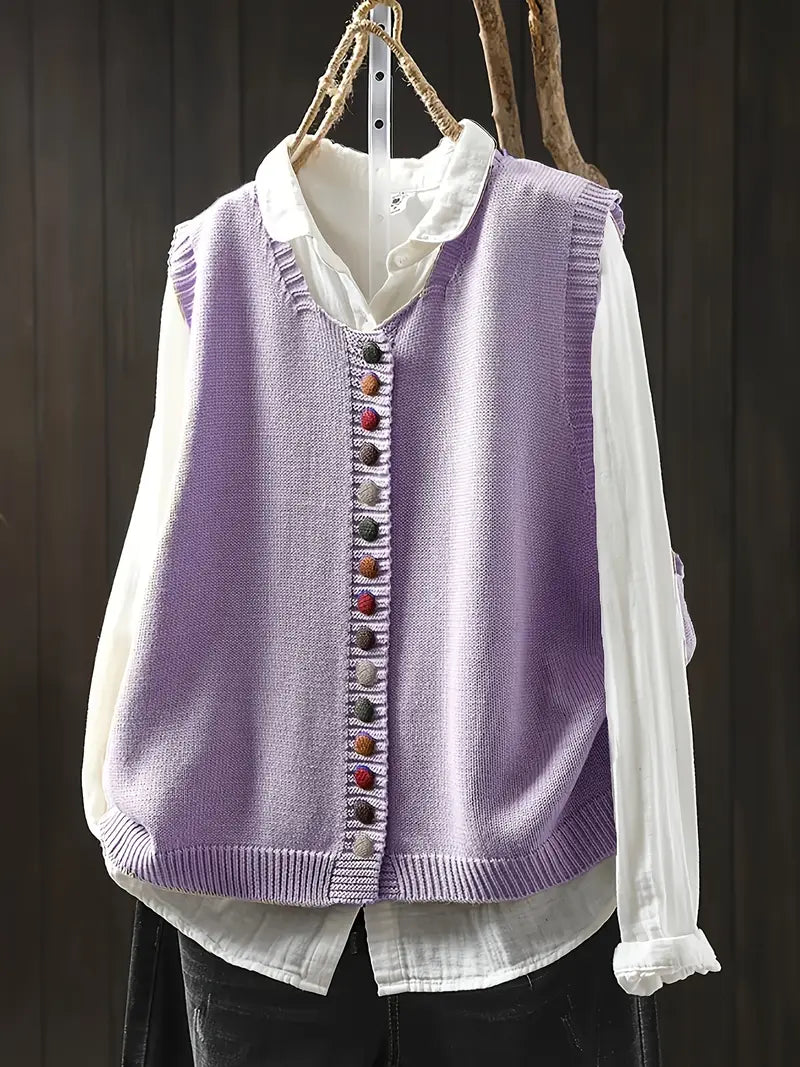 Isabelle™ | Sleeveless knitted vest