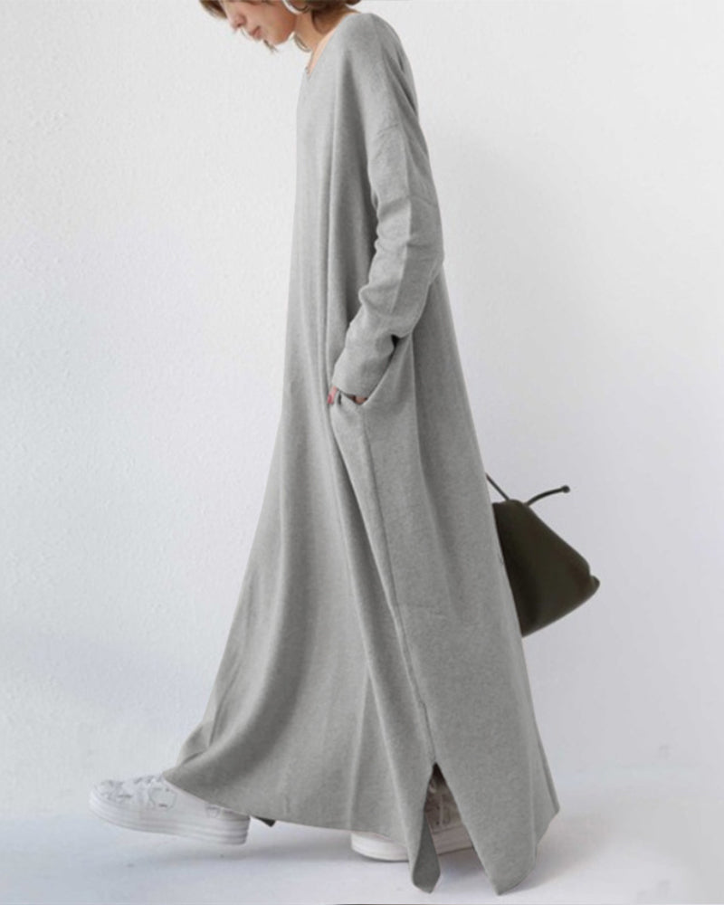 Ivy™ | Elegant winter maxi dress with long sleeves