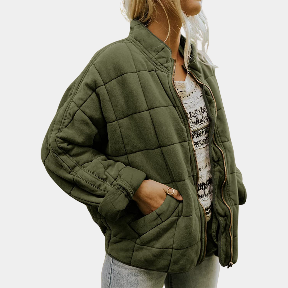 Kate™ | Quilted bomber jacket with relaxed elegance
