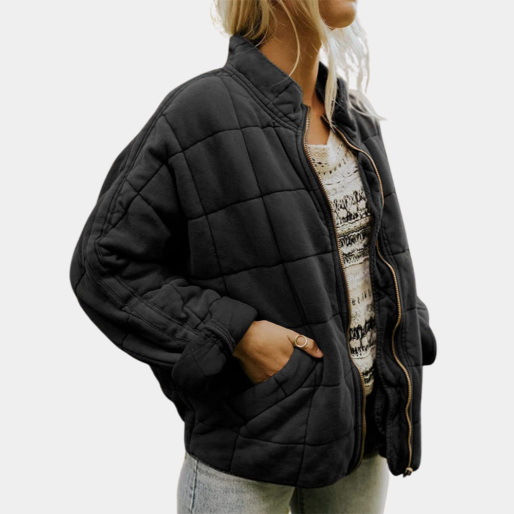Kate™ | Quilted bomber jacket with relaxed elegance
