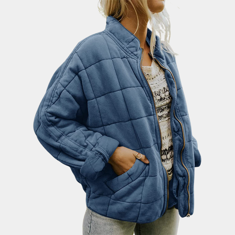 Kate™ | Quilted bomber jacket with relaxed elegance
