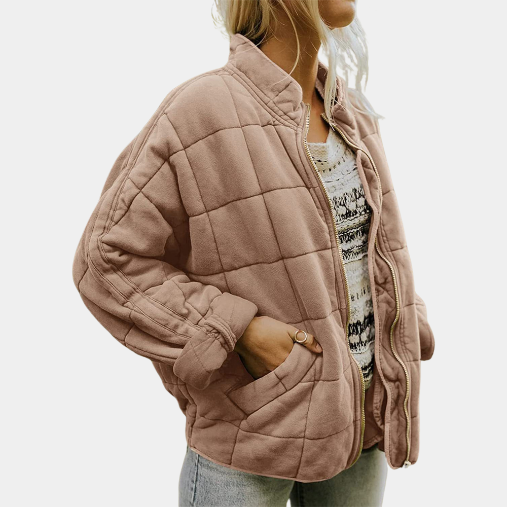 Kate™ | Quilted bomber jacket with relaxed elegance