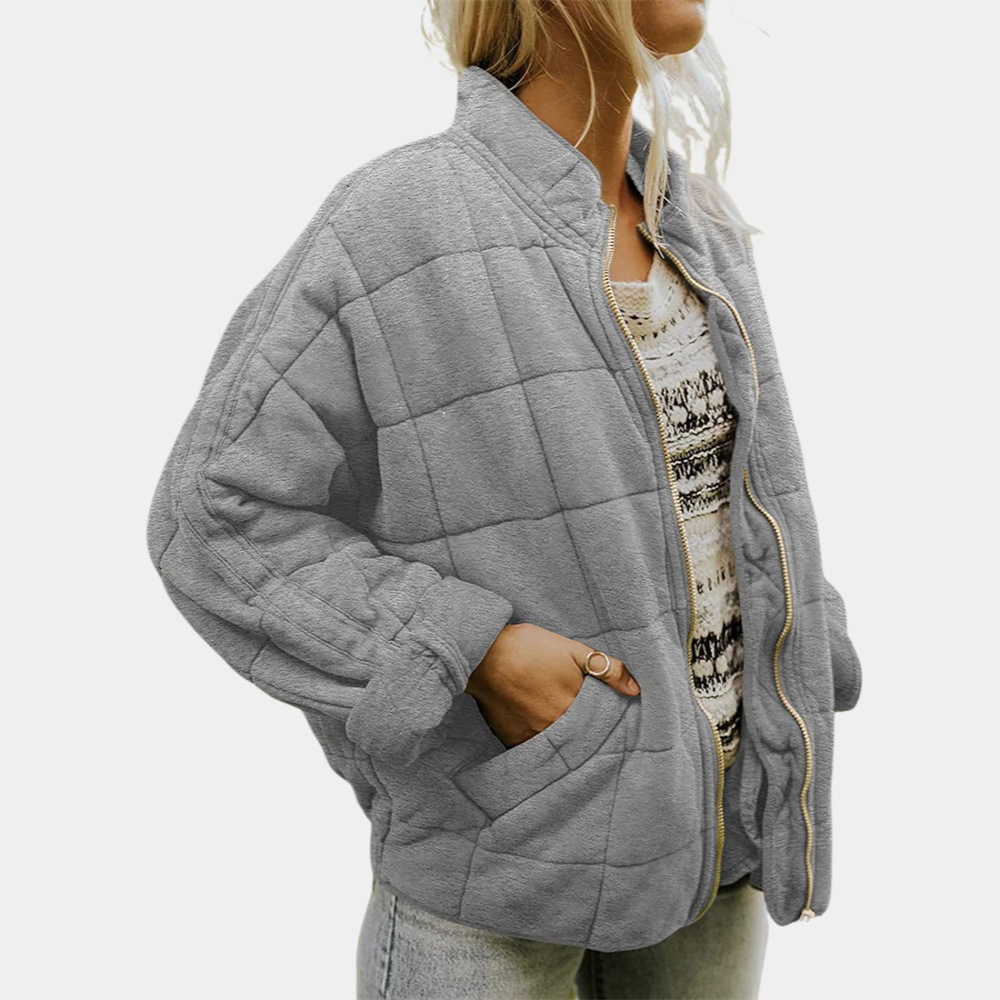 Kate™ | Quilted bomber jacket with relaxed elegance