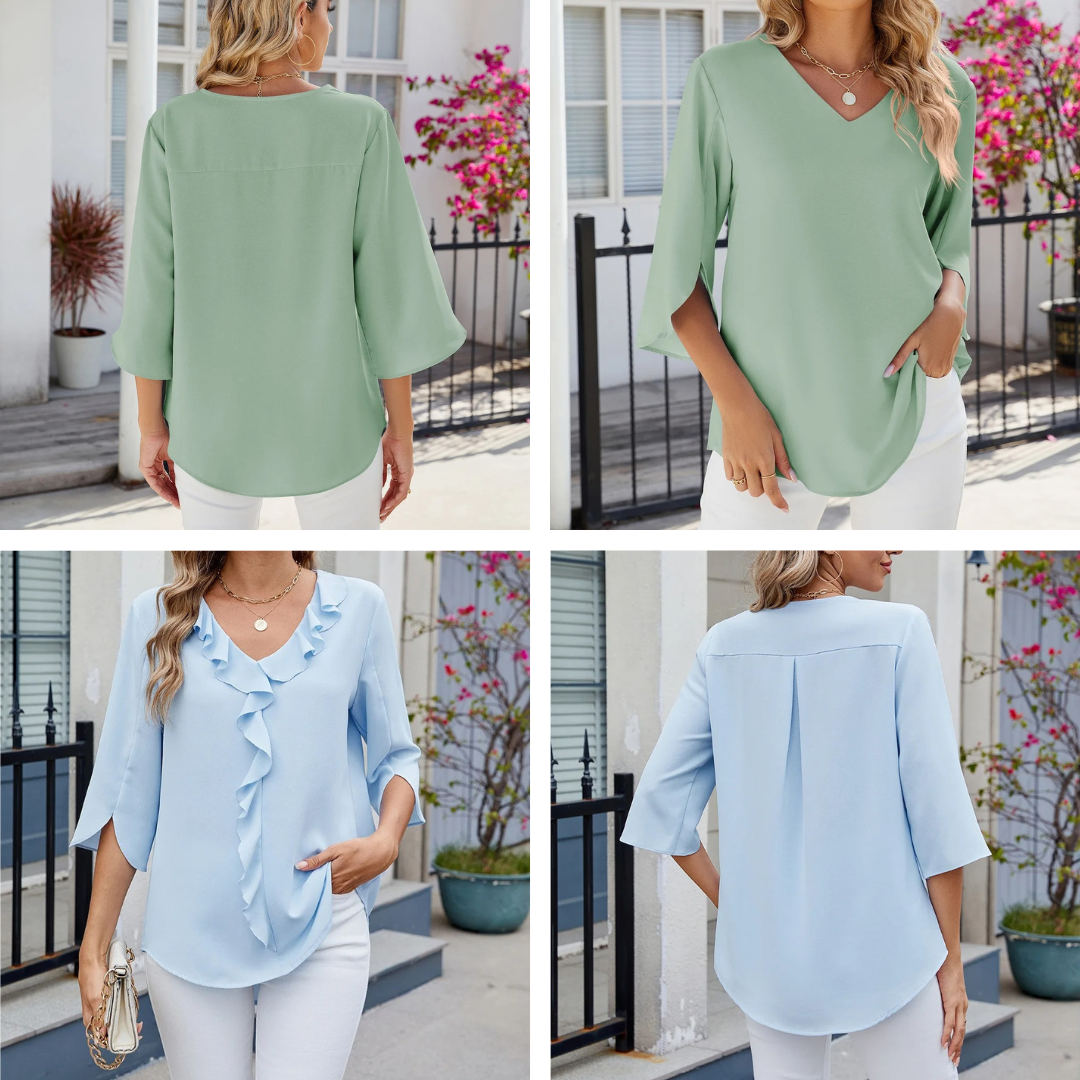 Evelyn™ | Elegant ruffle blouse
